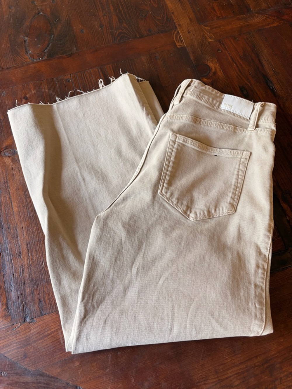 PAIGE Anessa Wide Leg Jean 28 / 6 Soft Vintage Sand NWT - Picture 2 of 7